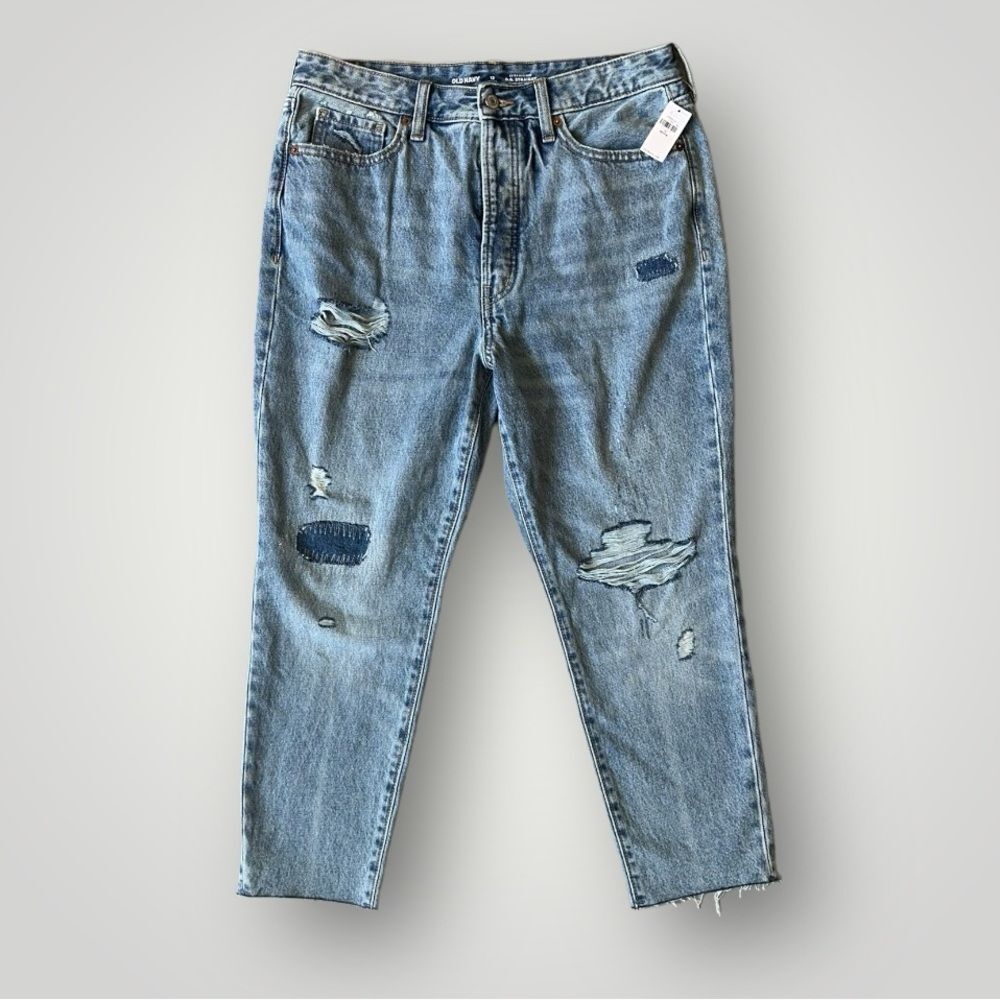 NWT Old Navy Denim Jeans Size 12 Straight High Waist Blue